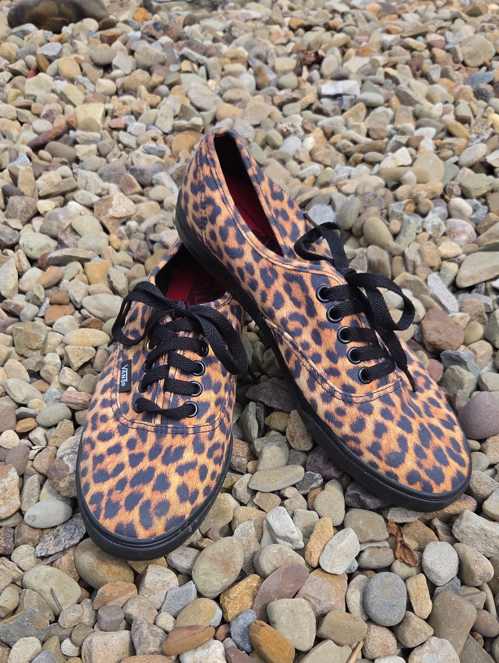 Vans Leopard Print Canvas Women's Lace Up Classic Sneakers Mens 6.5 Womens 8